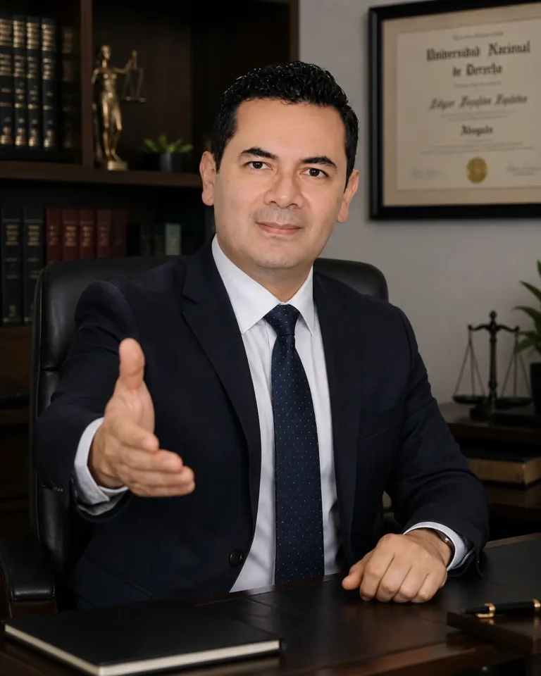 Lic. Edgar Carreón Adán, fundador de Carreón Patrimonial en su despacho.